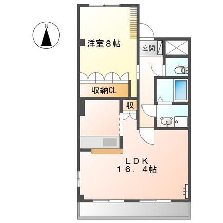 パピヨン(1LDK/3階)の間取り写真