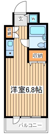 グランデ岸根公園2(ワンルーム/4階)の間取り写真