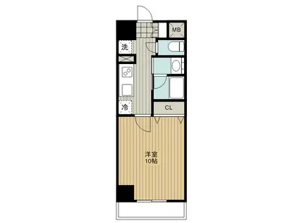 BUENA花園(1K/4階)の間取り写真