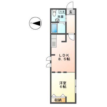 リアライズ名城公園(1LDK/4階)の間取り写真