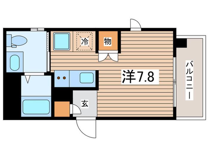CASA VEDUTA(ワンルーム/3階)の間取り写真