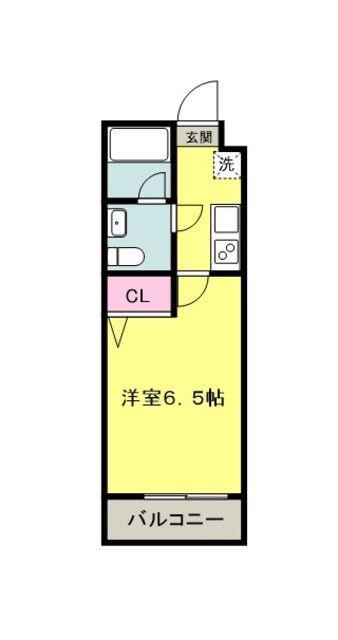 フィユフラッツ川越南(1K/3階)の間取り写真