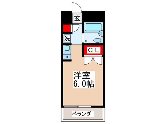 コーポ ラフォーレ(ワンルーム/4階)の間取り写真