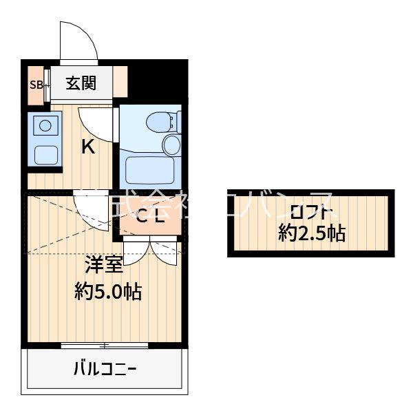 ライブコア川口27(1K/3階)の間取り写真