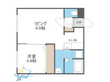 癒禅N11(1LDK/1階)の間取り写真