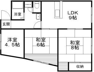 元町東ビル(3LDK/4階)の間取り写真
