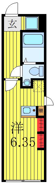 THE10 OYAMA(ワンルーム/5階)の間取り写真