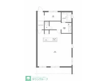 プレシャス千歳台(ワンルーム/1階)の間取り写真