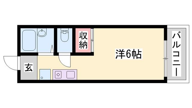 アプト上野田(1K/2階)の間取り写真