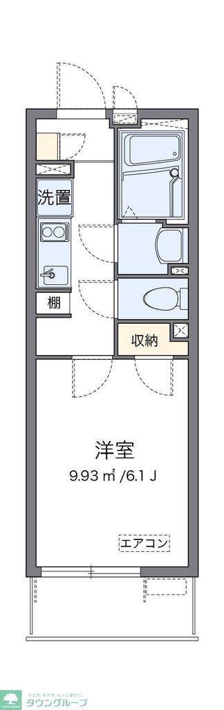 クレイノ樽崎II(1K/1階)の間取り写真