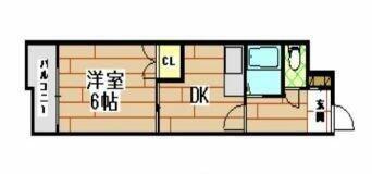 フォーサイトフォワイエ片野R(1DK/3階)の間取り写真