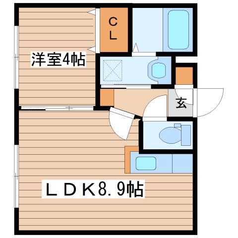 フォレスタ琴似(1LDK/2階)の間取り写真