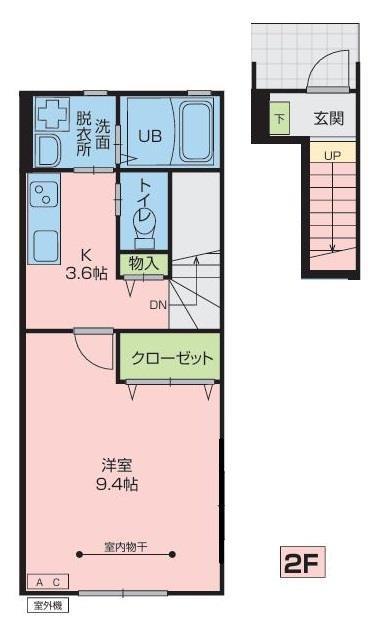 IXIA III(1K/2階)の間取り写真