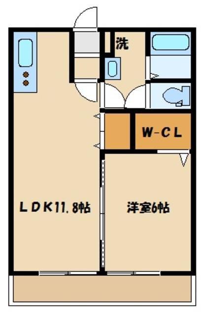 LUMINOUS(1LDK/1階)の間取り写真