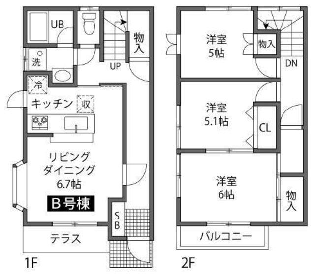 らいとあっぷ(3LDK/2階)の間取り写真