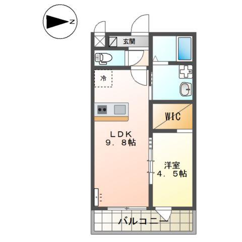 TAKUJI(1LDK/1階)の間取り写真