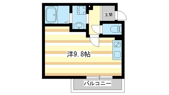 PREMIERE V(ワンルーム/2階)の間取り写真