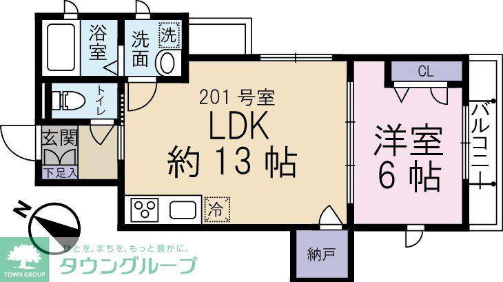 KDRS(1LDK/2階)の間取り写真