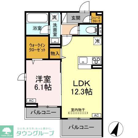 ESPELIA・K(1LDK/2階)の間取り写真