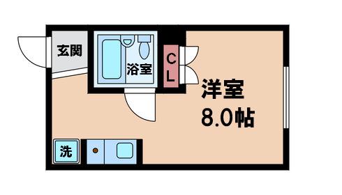日光ビル(ワンルーム/3階)の間取り写真