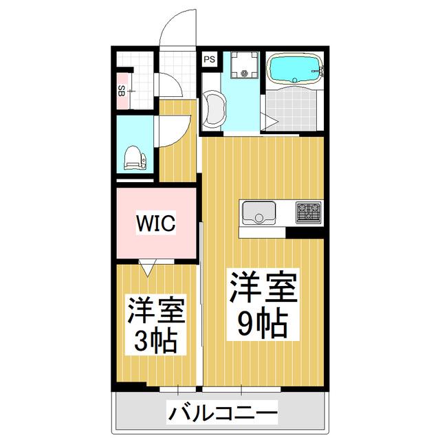 コンフォーティア白板D-ROOM(1LDK/3階)の間取り写真
