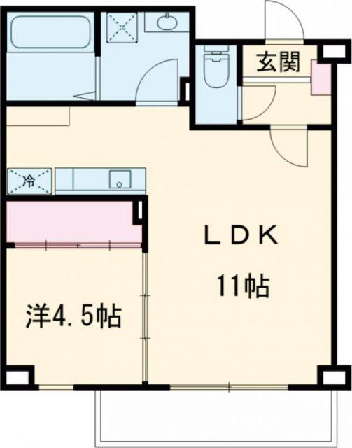 アリビラ六甲(1LDK/2階)の間取り写真