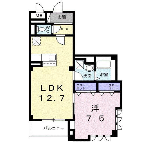 アルバス・ケイ(1LDK/3階)の間取り写真
