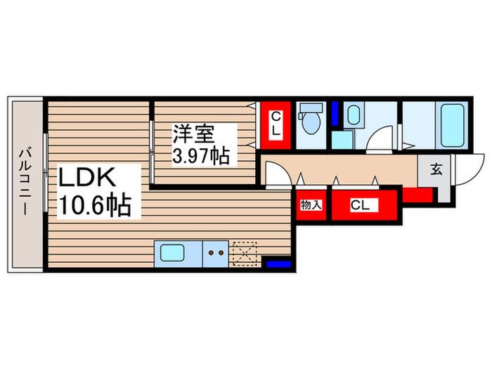 ルーチェ(1LDK/1階)の間取り写真
