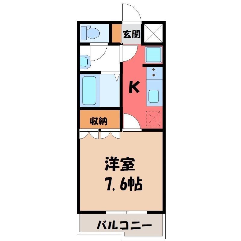 グランチェスタ(1K/1階)の間取り写真