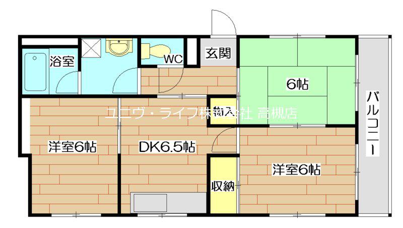 土井マンション(3DK/1階)の間取り写真