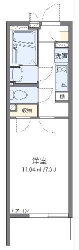 クレイノヴァレッタ2(1K/3階)の間取り写真