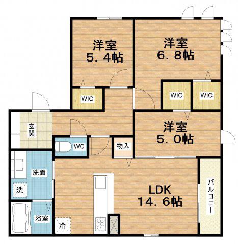 クラシスト大今里(3LDK/2階)の間取り写真