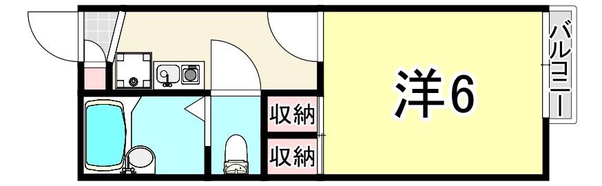 レオパレスPEPINO(1K/1階)の間取り写真