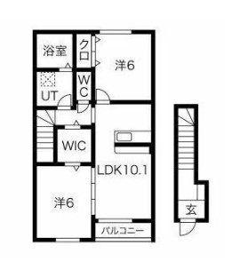 ナテューるフルーる(2LDK/2階)の間取り写真