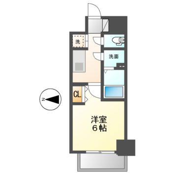 エステート金山(1K/6階)の間取り写真