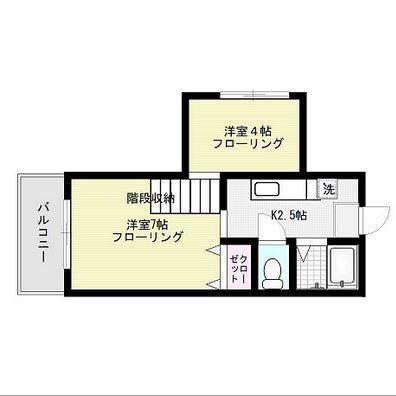 サンクレスト多の津(1SK/7階)の間取り写真