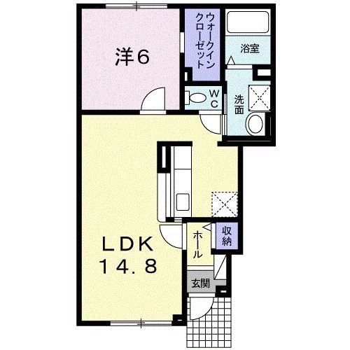ETERNO(1LDK/1階)の間取り写真