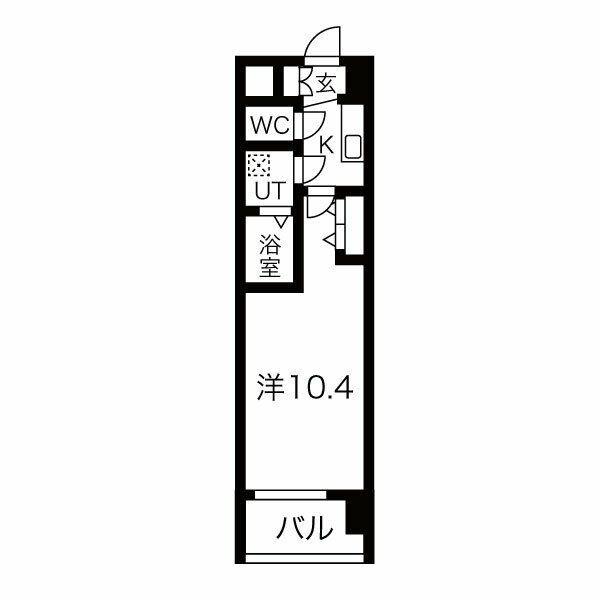 THE MUSIC COURT(1K/5階)の間取り写真