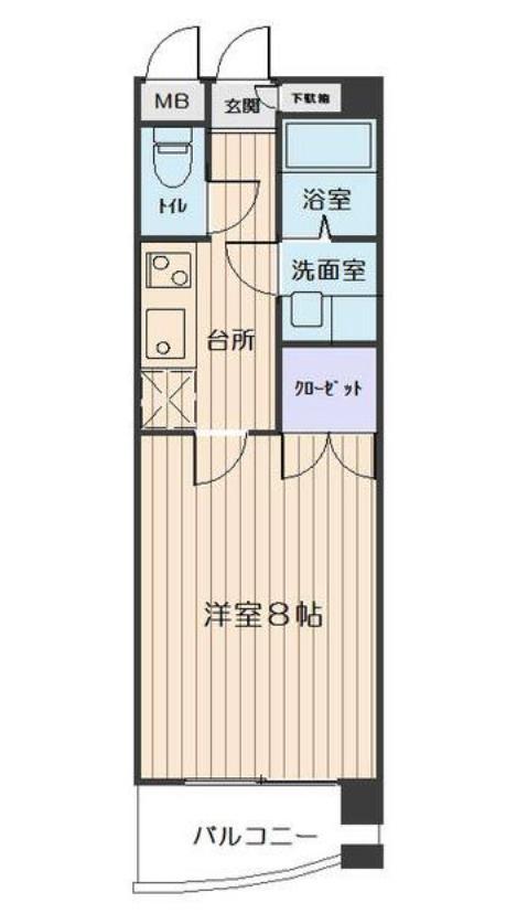 ウイング99(1K/3階)の間取り写真