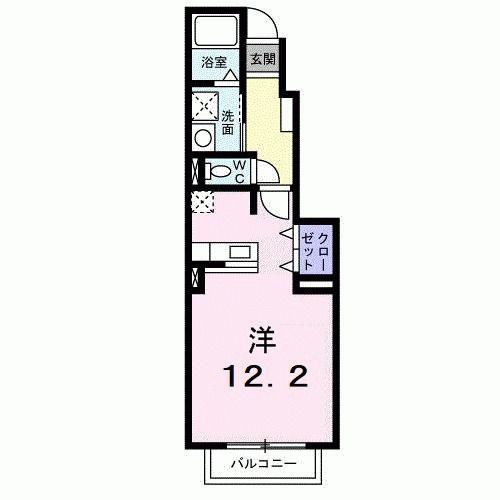 ジュネスセゾン(ワンルーム/1階)の間取り写真