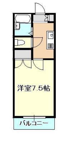 マンション モリヤ (1K/1階)の間取り写真