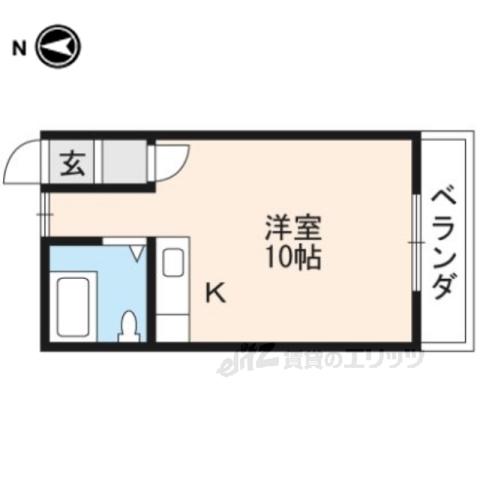 セントラルハイツ(ワンルーム/1階)の間取り写真