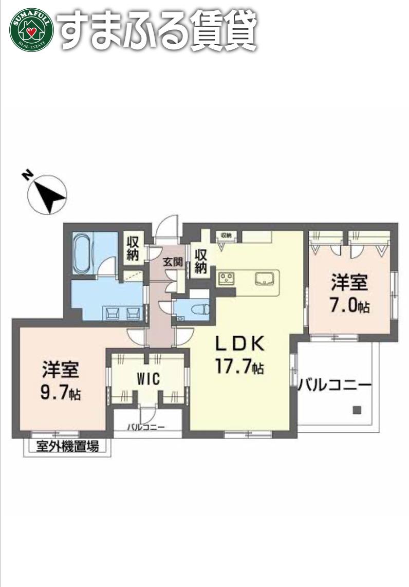 LUCA(2LDK/3階)の間取り写真