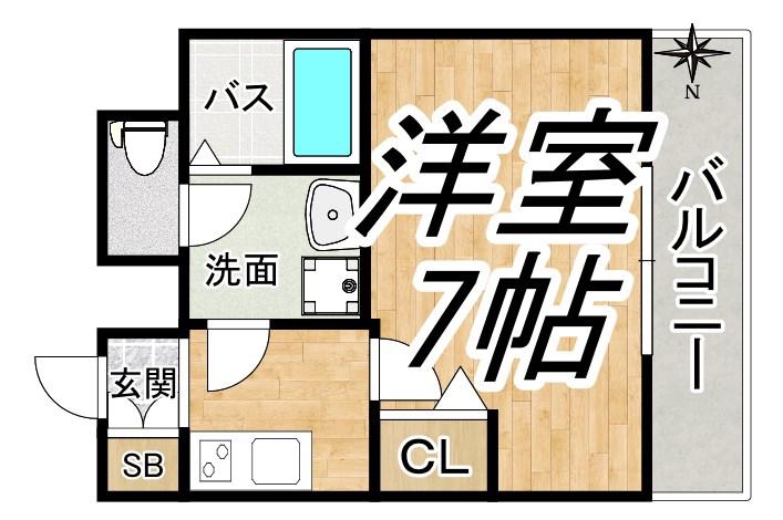 MEET ME 梅田西(1K/4階)の間取り写真