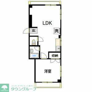 Fコート田園調布(1LDK/4階)の間取り写真