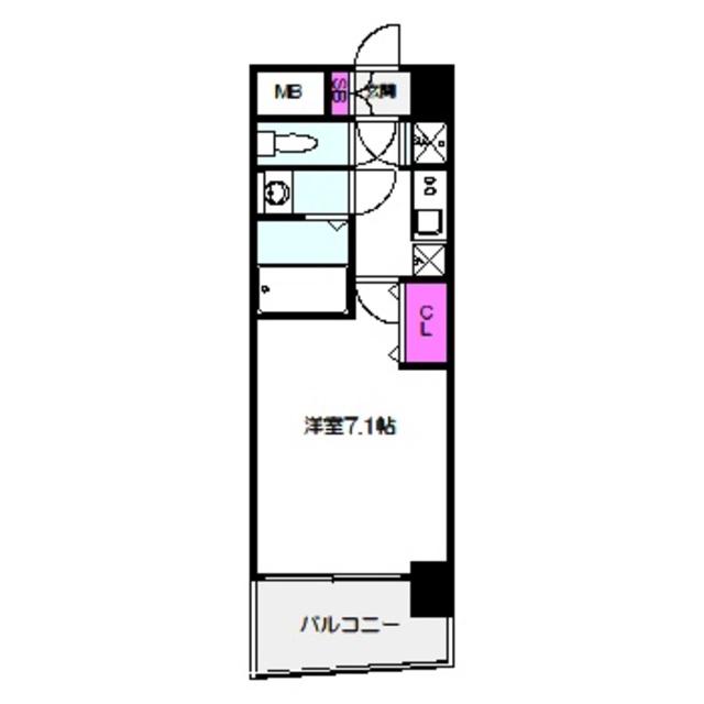 セレニテ京橋クレア(1K/14階)の間取り写真