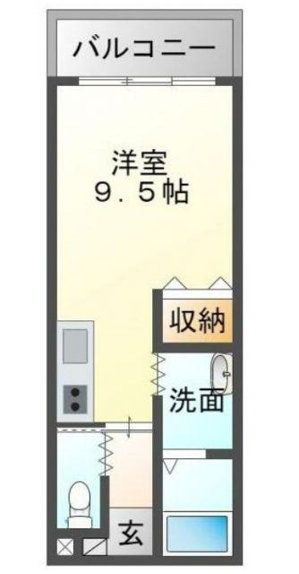 さくらマンション(ワンルーム/1階)の間取り写真