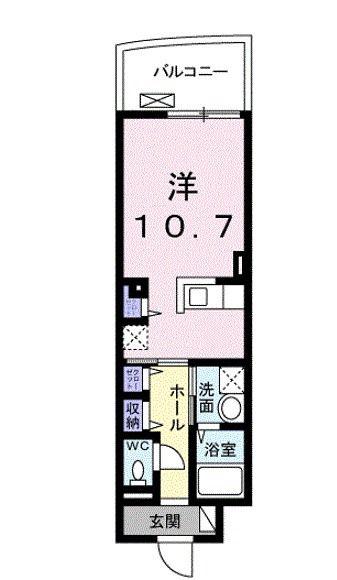 グラン ソレイユ(ワンルーム/5階)の間取り写真
