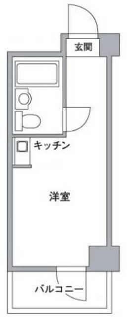 トップルーム品川(ワンルーム/7階)の間取り写真