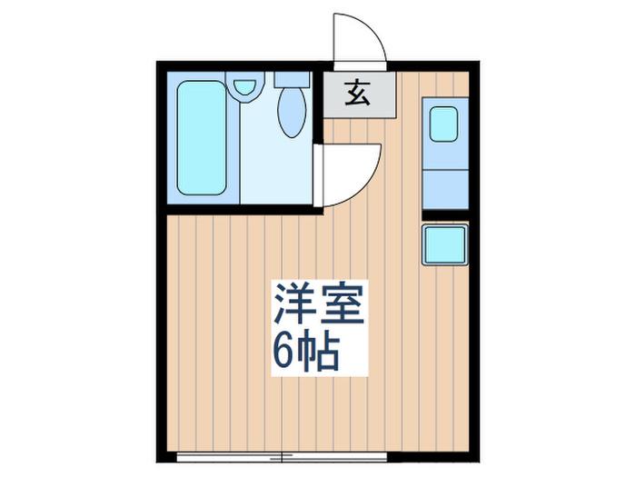 カーサ沼袋(ワンルーム/2階)の間取り写真